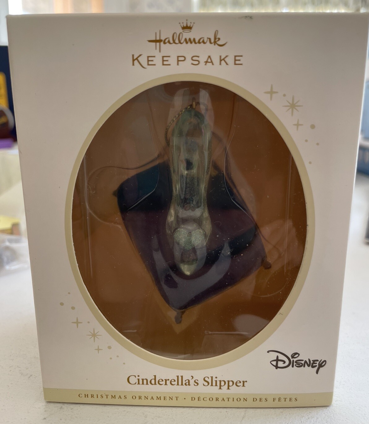 Disney Cinderella Glass Slipper Christmas Ornament 2006 Hallmark Keepsake New in Box
