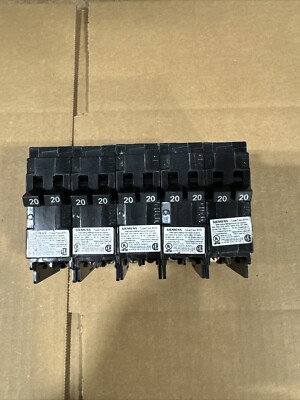 SIEMENS B2020H / B2020 2 Pole 20 Amp Circuit Breaker Lot Of 5 New | eBay