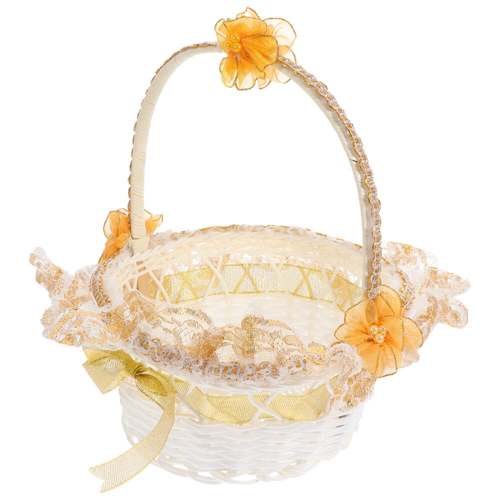 Color Puzzle Flower Basket Wedding Decoration Lightweight Bride Bridesmaid