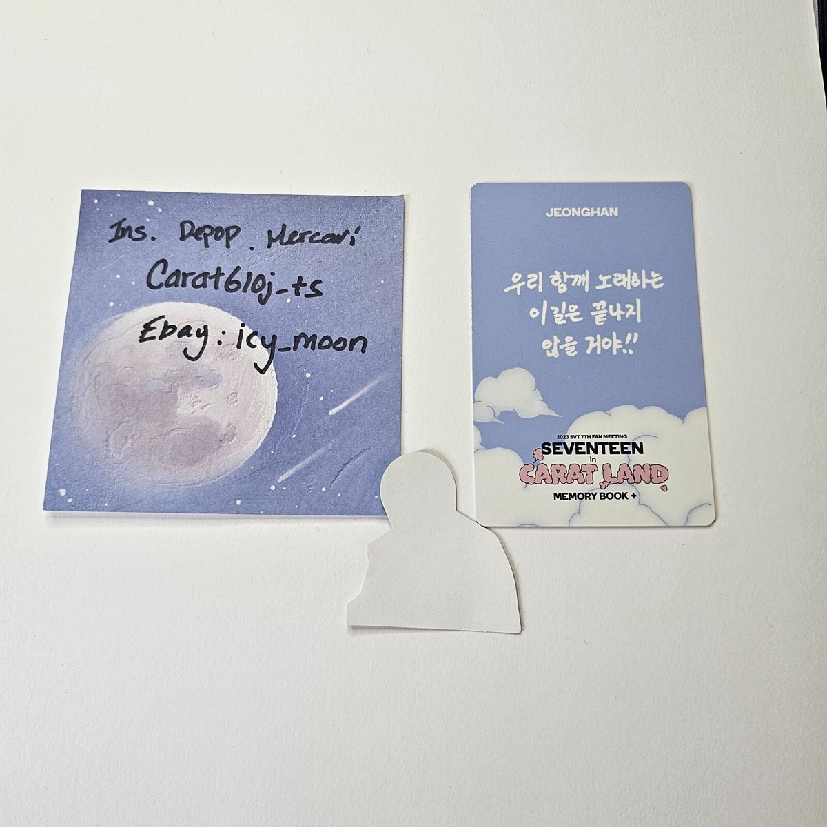 seventeen caratland 2023 memory book トレカ Seventeen 2023 Caratland memory book member photocard with sticker