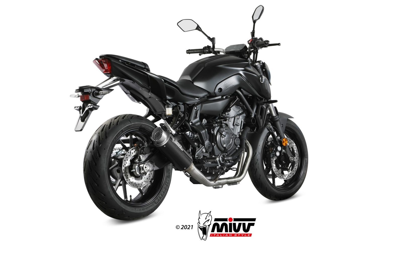 Mivv Scarico Completo per  YAMAHA MT-07 / FZ-07 2021 > 2022 GPpro CARBON HIGH
