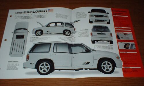 ★★1998 SALEEN EXPLORER XP8 SPEC SHEET BROCHURE PHOTO INFO SUV GT40 FORD MUSTANG★