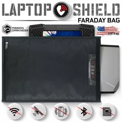 Mission Darkness Large Non-Window Faraday Bag for Laptops