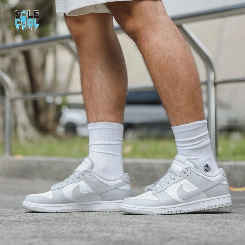 Nike Dunk Low Retro Light Smoke Grey Men Casual Shoes Sneakers 