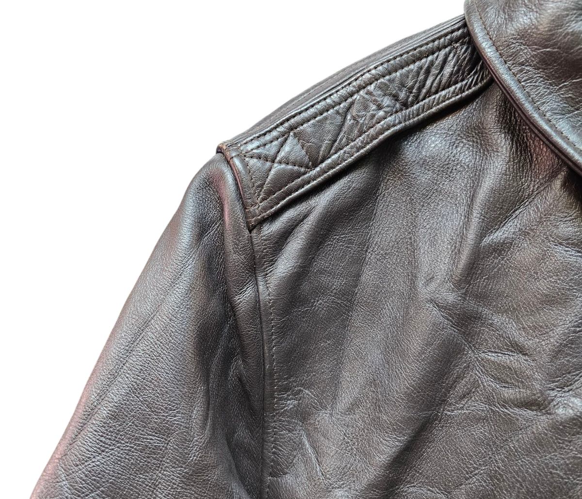 Genuine US Type A2 Leather Pilot Flight Jacket Talon Zipper US MFG