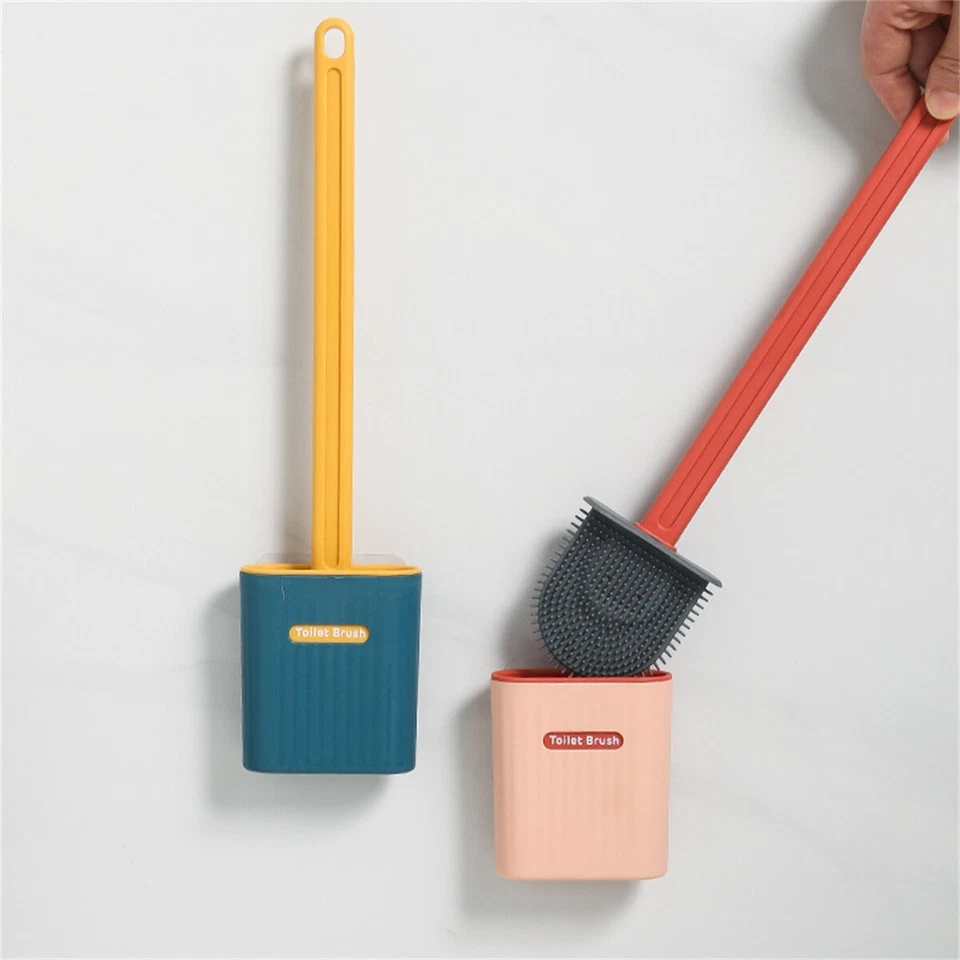 Silikon Toilettenbürste mit Klobürste Halter Klobürste WC Bürste Brush Halter - Bild 4 von 4