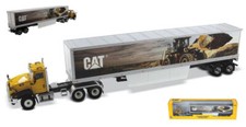 MODELLINO MEZZI CANTIERE DIECAST CAT CT660 W/CAT MURAL TRAILERS CAMION 1:50