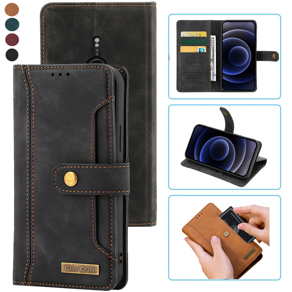 For Sony Xperia XZ2 Notebook Style Card Case,Leather Magnetic Flip