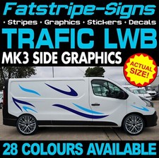 to fit RENAULT TRAFIC MK3 LWB GRAPHICS STICKERS STRIPES DAY VAN CAMPER MOTORHOME