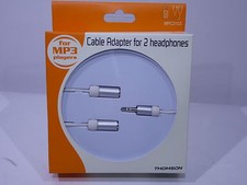 Thomson Jack Adapter Y Cable 3.5mm Male 2x Female for PC Notebook Z66
