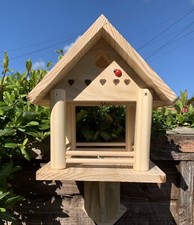 Fence or Wall Mounted  Bird Table Solid Wood