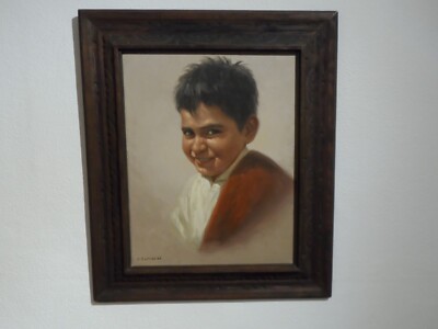 Ölgemälde ''Kind'' Noel Espinoza Mexiko 60 x 70 cm signiert gerahmt