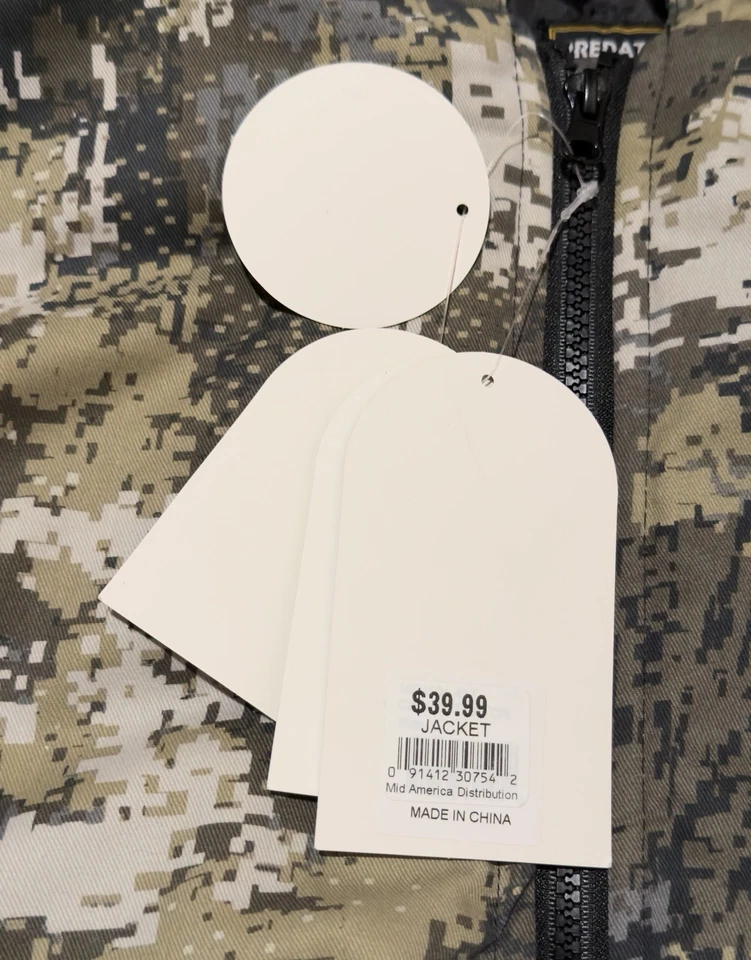 WFS хищник камуфляж Мужская охотничья куртка зеленый размер M розничной $39,99 - Изображение 3 из 3