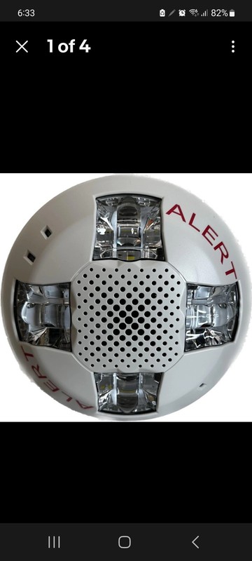Edwards Signaling GCSVWA Ceiling Speaker/Strobe, 15-115cd, Alert Marking (New)