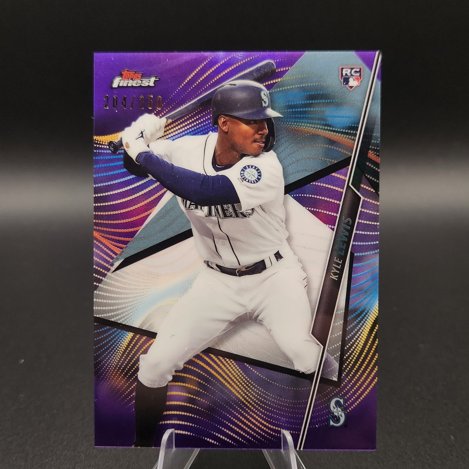 2020 Topps Finest Purple Refractor /250 Kyle Lewis #41 Rookie RC