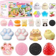 22PCS Squishy Pack, Adorable Squeeze Toys Set ,Fidget Toys Kit for Kids and A...