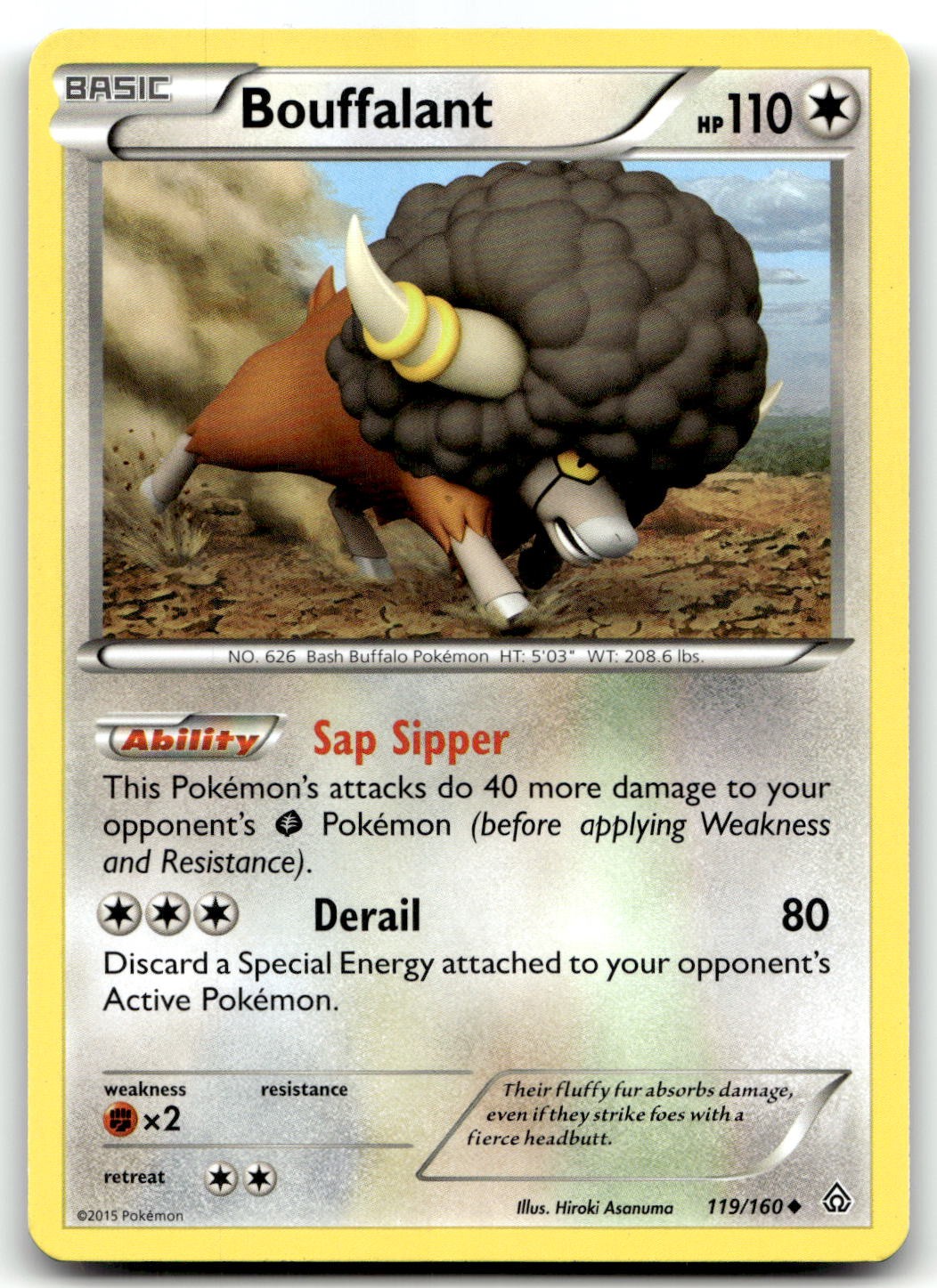 Bouffalant 119/160 XY - Primal Clash Uncommon Normal Pokemon TCG LP