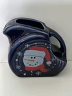 Fiesta Cobalt Button Snowman Mini Disk Pitcher Fiestaware HTF