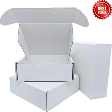 6x6x2 White Corrugated Shipping Boxes 50 Pack Recyclable Mailers