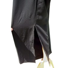 Cache Black Removable Self Belt Pant New Bottom 12" Splits Peek A Boo NWT 98