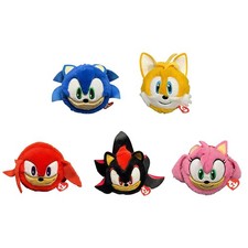 TY Beanie Bouncers - SET of 5 SONIC the HEDGEHOG Tails, Shadow 3 Plush Balls
