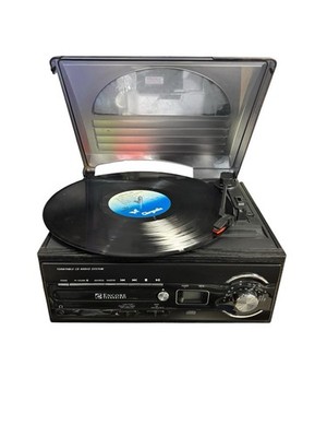 Encore Technology 4-in-1 USB to PC Home System Turntable 2698GB Black