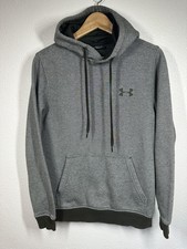 Under Armour Hoodie Mens Small Gray ColdGear Fitted Pullover Sweatshirt Athletic