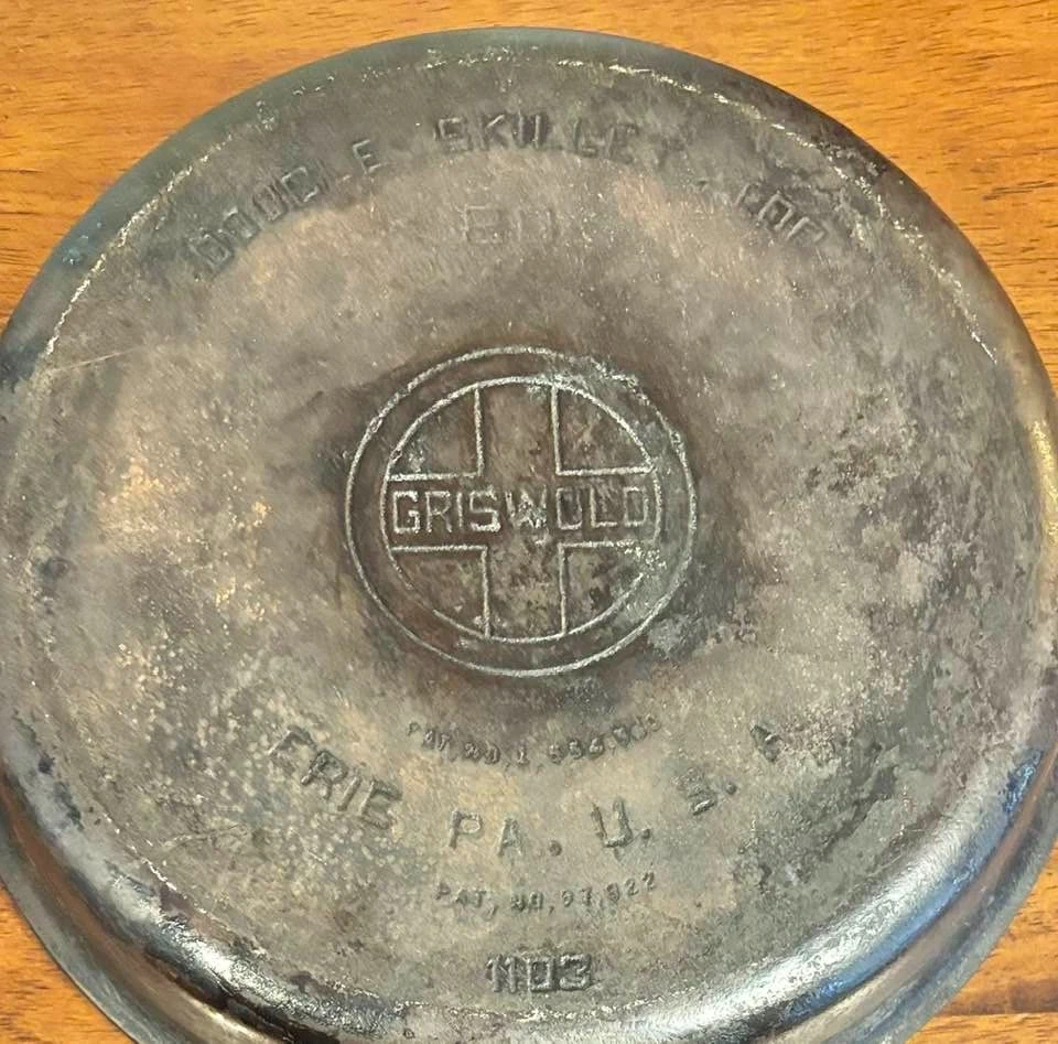Griswold #80 Early Large Block Logo Skillet TOP ONLY
