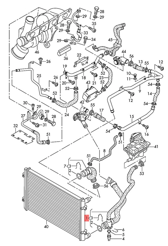 Manguera de refrigerante con acoplamiento de liberación rápida AUDI Audi A4 Wagon S4 8E0121049L Foto 4 de 4