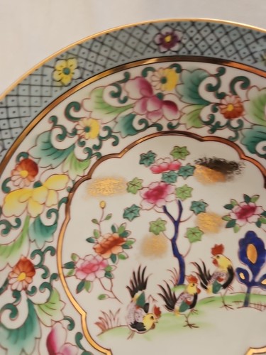 Vintage Chinese Porcelain Handpainted Nut Bowl - Picture 4 of 11