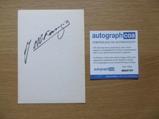 Juan Manuel Fangio autograph signed 10x15 cm index card ACOA