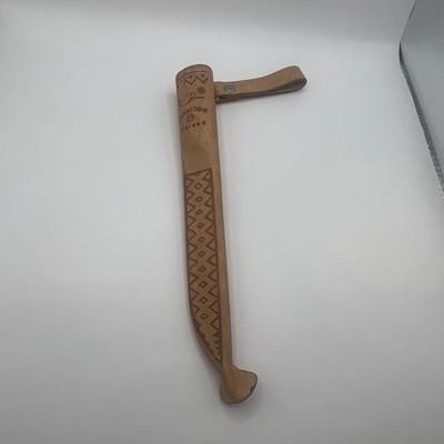 Vintage J. Marttiini Finland Tooled Leather Fish Fillet Knife Sheath NO KNIFE