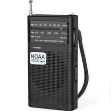 NOAA Weather Radio Portable AM FM with Headphone Jack  Emergency Alerts