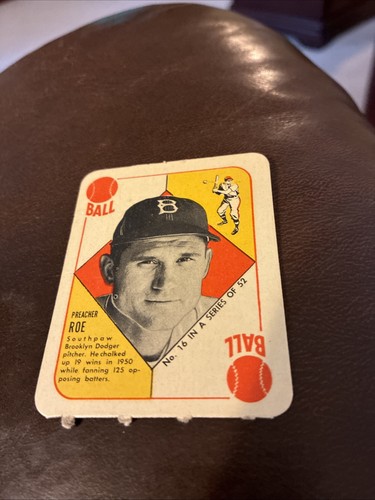 Preacher Roe #16 1951 Topps Red Back card