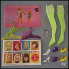 🤩#2 LOT Barbie Friends Shoes Hose Jewelry Accessories Japan Vtg 1960s+🎁
