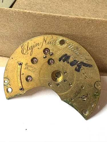 ELGIN 18 SIZE POCKETWATCH LOWER PLATE W/6JEWELS  SEE AD ------ E-6