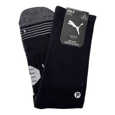 Puma Tech Black Crew Golf Socks Large 9-13 NWT
