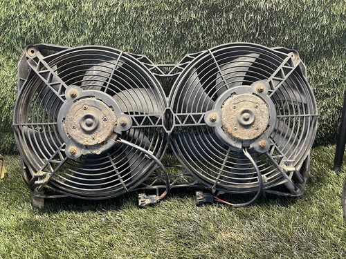 RANGE ROVER P38 2.5 4.0 4.6 AIR CON CONDENSER TWIN ELECTRIC FANS COOLING 94-02