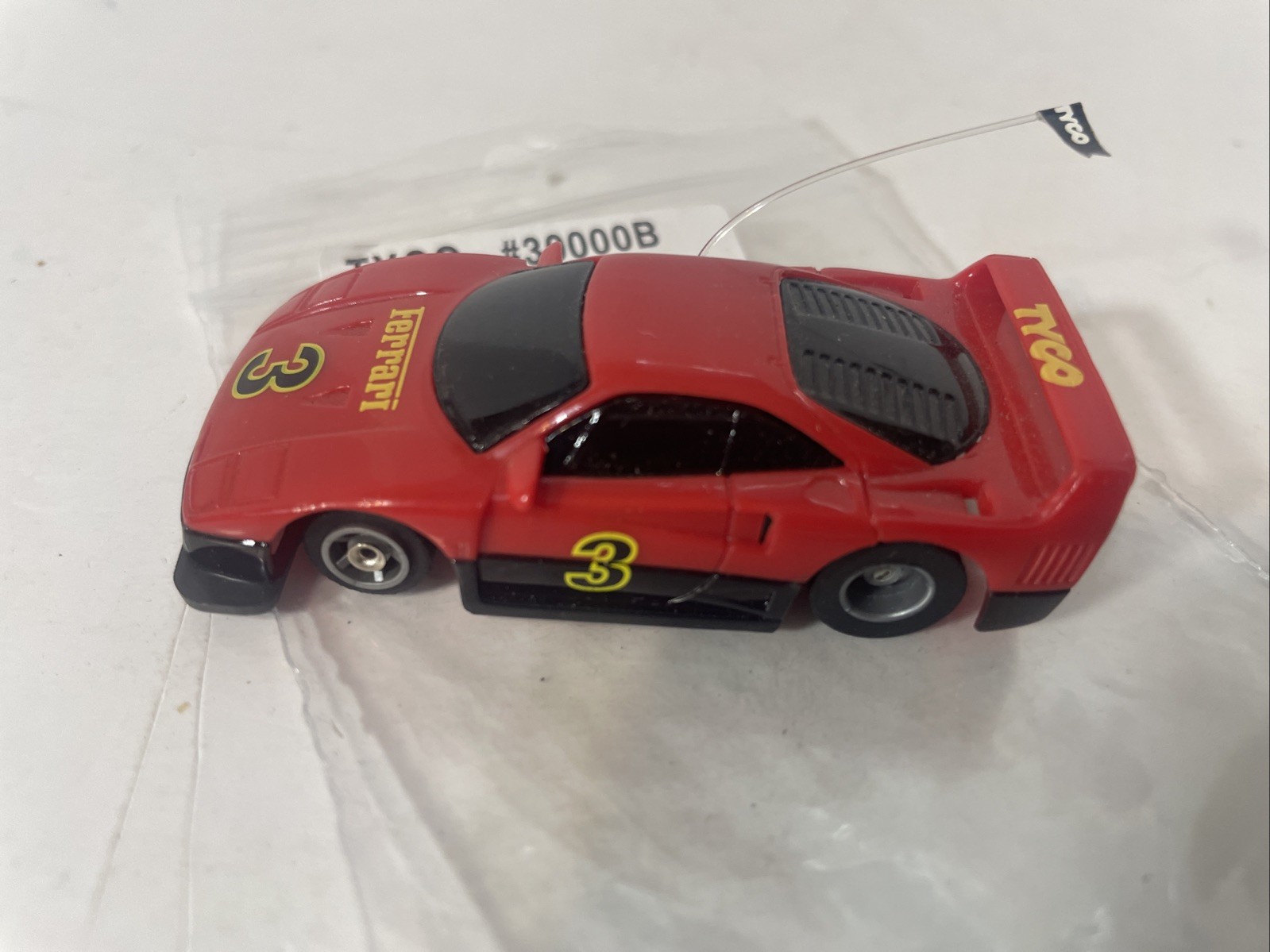 Tyco TCR Ferrari F40 Red/Black #3 Total Control Racing Slotless Car NEW NOS