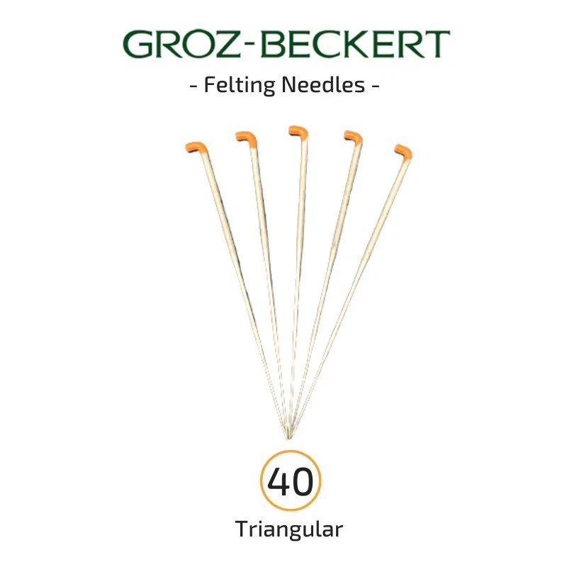 Germany Groz-Beckert Felting Needles - 40 Gauge Triangular (Choose Pack Size)