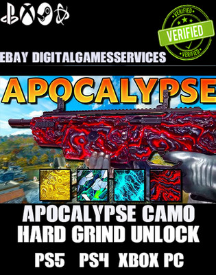APOCALYPSE CAMO [  HARD UNLOCK  GRIND BO7 ] ALL PLATFORMS 100% LEGIT