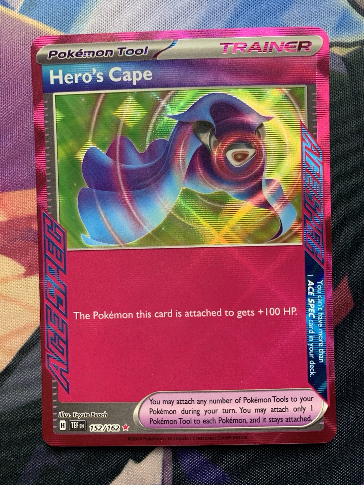 Pokémon TCG Hero's Cape 152/162 Ace Spec NM Temporal Forces