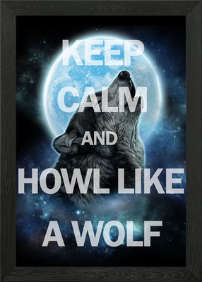 Howl Like a Wolf Framed Wall Art Poster Canvas Print Picture