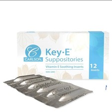 Carlson Key-E Suppositories, Box of 12 - 12 count (Pack 1) - 2Y + Expiry ??