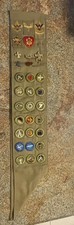 Vintage 1940s Merit Badge Sash Air Scout Boy Scout Patches BSA Insignia 