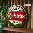 Redstripe Jamaican Beer Retro Vintage Tin Metal Signs Home Décor 8x8