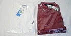 NEW 2 NAUTICA POLO SHIRTS. 1 BAROLO RED AND 1 WHITE. SIZE-LARGE