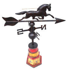 Wetterpferd bzw Wetter S&auml;ule Vintage Wind Fahne Geschenk f&uuml;r die Terasse Balkon