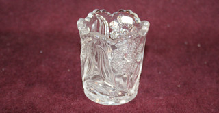 Eapg Clear SUNFLOW aka INTAGLIO SUNFLOWER Toothpick Holder US Glass 1911