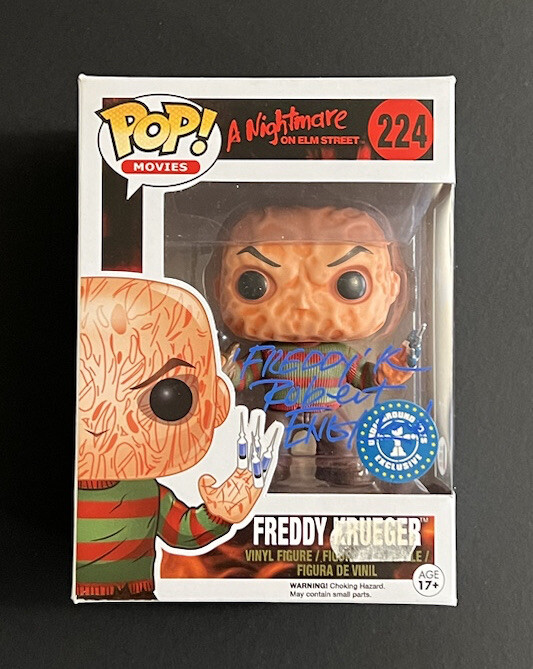 Funko firmado Robert Englund Freddy Krueger #224 con Beckett e inscripción